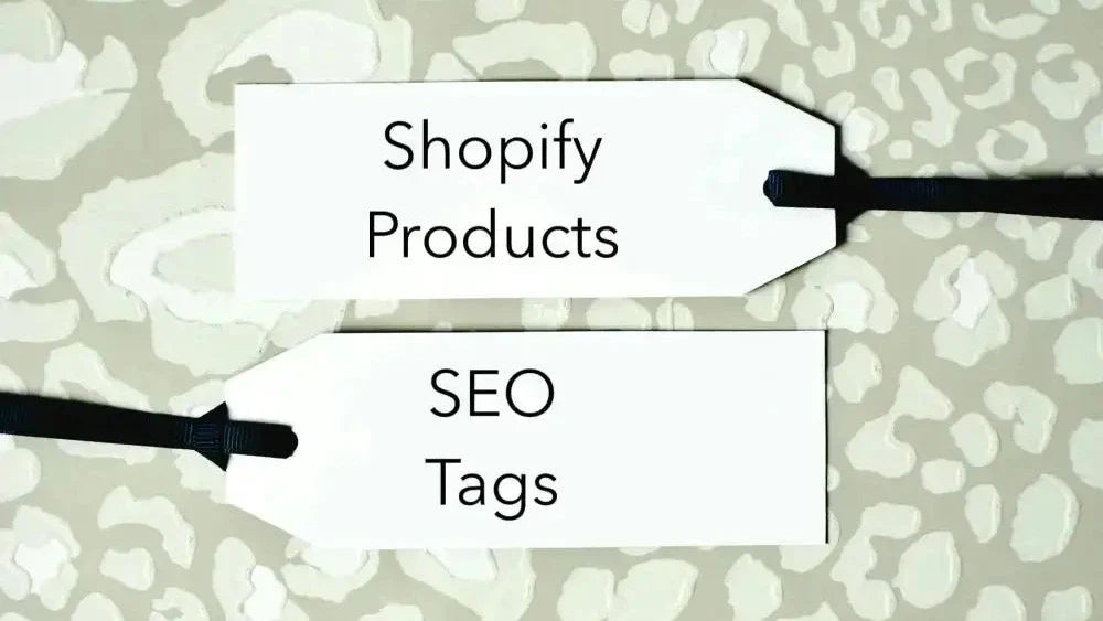 Shopify Live Product Tag SEO App by Clyde Built Tech - two white tags
